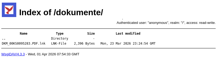 First WebDAV directory view